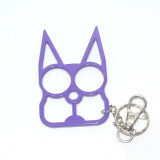 Cute Cat Keychain Finger Tiger Set Two Finger Buckle Self-defense Keyring Phone Pendant Broken Window Escape Survival Tool
