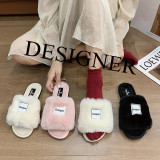 2021 designer Home slippers  famous brands  Flip Flops Fluffy  Slippers Fur Slippers for women