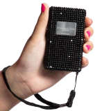 Black Rhinestone Bedazzled Bling Sting Stun Gun
