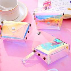 Fashion Jelly Clear Coin Purse For Women Girl PVC Transparent Card Money Earphone Holder Bag Coin Storagge Wallet Bag Pouch
