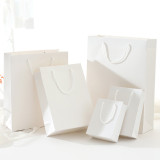 10pcs Red Paper Bag With Handle Rope Jewelry Packaging Gift Box Storage Wedding Birthday Party Wrapping Candy Vertical