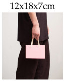 Light Pink Paper Bags With Ribbon Handles Candy Gift Accessories Packing Bags