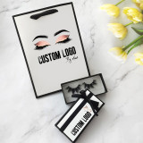 new design square shopping bag shape gift lashes box private label lashes case custom eyelash boxes packaging with your own logo