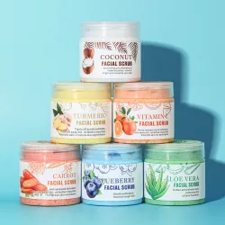 Customize Whitening Moisturizing Facial Scrub Fruit Carrot Coconut Blueberry Aloe Turmeric Vitamin C Exfoliating Skin Face Scrub