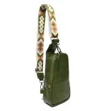 Cheetah Sling Bag with Guitar Strap Vegan Leather Cossbody Bag Fanny Packs Multifunctional Waist Bags Wallet Holder Chest Bag