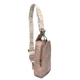 Cheetah Sling Bag with Guitar Strap Vegan Leather Cossbody Bag Fanny Packs Multifunctional Waist Bags Wallet Holder Chest Bag