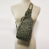 Cheetah Sling Bag with Guitar Strap Vegan Leather Cossbody Bag Fanny Packs Multifunctional Waist Bags Wallet Holder Chest Bag
