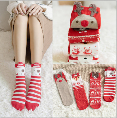 Cartoon Christmas Socks Ornaments Merry Christmas Decorations For Home Christmas Gifts Xmas Noel Navidad Happy New Year Supplies