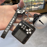 1PCS PVC Game Machine Keychain & Keyring Cute Gamepad Joystick Key Chain PS4 Game Console Keychains Bag Car Hanging