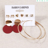 Women'S Earrings Set Pearl Crystal Stud Earrings Boho Earrin