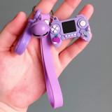 1PCS PVC Game Machine Keychain & Keyring Cute Gamepad Joystick Key Chain PS4 Game Console Keychains Bag Car Hanging