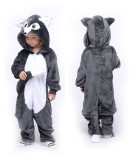 Flannel Children's Cartoon one-piece Pajamas Boys and Girls Home Clothing Cartoon Pajamas