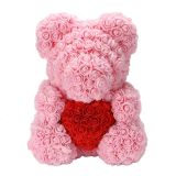 Dropshipping 25/40CM Teddy Rose Bear Artificial Flowers Rose Bear for Women Valentines Wedding Christmas Gift Box Home Decor