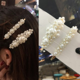 2021 Handmade Pearls Hair Clips Pins for Women Fashion Geometric Flower Barrettes Headwear Girls Sweet Hairpins Hair Accessories