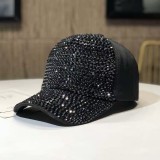Women Studded Rhinestone Crystals Adjustable Baseball Cap  Sparkle Bling Sun Hat