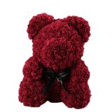 Dropshipping 25/40CM Teddy Rose Bear Artificial Flowers Rose Bear for Women Valentines Wedding Christmas Gift Box Home Decor