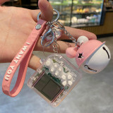 1PCS PVC Game Machine Keychain & Keyring Cute Gamepad Joystick Key Chain PS4 Game Console Keychains Bag Car Hanging