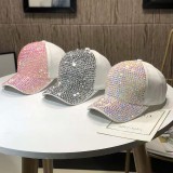 Women Studded Rhinestone Crystals Adjustable Baseball Cap  Sparkle Bling Sun Hat