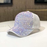 Women Studded Rhinestone Crystals Adjustable Baseball Cap  Sparkle Bling Sun Hat
