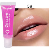 Customized LOGO Fruit Flavored Moisturizing Lip Gloss Burst Lip Oil Fragrance Jelly Lip Moisturizer Lip Gloss