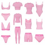 Custom Lounge Wear Comfy Cotton Ribbed Jersey Loungewear Women Sets Pink Skims Lounge Wear Two Piece Set Women Clothing 2023