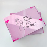 Custom Your logo Private Label Lace Wig Kit Packaging  Waterproof Hair Lace Glue pen Hair Styling Tools Custom Wig Install Boxes