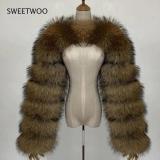 Fashion Winter High Quality Short Faux Fox Fur Coat Women 2021 Vintage Long Sleeve Warm Mink Slim Jackets Furry Coat Femme Top