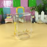 Transparent Mini Plastic Trolley case shape Dragee Container candy  Eyelashes box Doll Trunk Luggage Travel Suitcase  Kids Toy