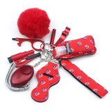 10pcs Hot Sale Personal Security Alarm Self-Defence Keychain Set Multi-Function Keyring Girl's Safety Self Protection Guard Gift
