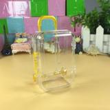 Transparent Mini Plastic Trolley case shape Dragee Container candy  Eyelashes box Doll Trunk Luggage Travel Suitcase  Kids Toy