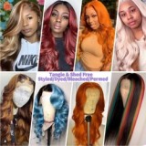 30 40Inch Natural Swiss HD Transparent Lace Frontal Wig,Brazilian 100% Human Hair Vendors Body Wave Lace front Wigs