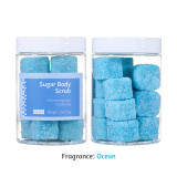 Custom Private Label Skin Smooth Candy Scrub Balls Exfoliating Cube Sugar Body Scrubs