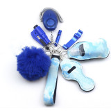10pcs Hot Sale Personal Security Alarm Self-Defence Keychain Set Multi-Function Keyring Girl's Safety Self Protection Guard Gift