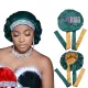 Free Sample Custom Logo Parents And Kids Double Layered Glitter Diamond Bonnets And Satin Hair Wraps