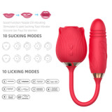 Rose Combination 3 Pieces/Set Gift Box Rose Shaped Vibrating Rose Vibrator Sex Toys For Woman Clit Tongue Sucking Vibrator