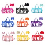 wholesale kids teddy bear slippers plush and pink bag set for women girls kids free shipping