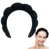 Manufacturer wholesale twisted bubble washing face hair band no-slip sponge puffy custom logo makeup spa headband for women