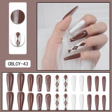 New ideal party ballerina designer press on nails & short & toe manicure extreme long artificial nails