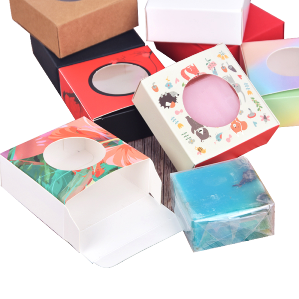 Toilet Soap Packaging Box Custom Folding Printing Own Logo Cardboard Boxes Packaging With Window