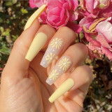 New ideal party ballerina designer press on nails & short & toe manicure extreme long artificial nails