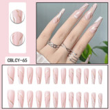 New ideal party ballerina designer press on nails & short & toe manicure extreme long artificial nails