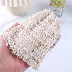 Accept Custom 100% Natural Sisal Soap Saver Bag Mesh For Homemade Soap Showering Exfoliating Pouches