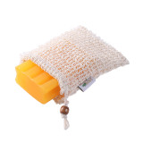 Accept Custom 100% Natural Sisal Soap Saver Bag Mesh For Homemade Soap Showering Exfoliating Pouches