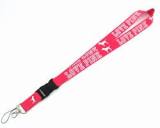 High Quality Neck Custom Polyester Pink Style Lanyards ID Card Keychain