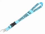 High Quality Neck Custom Polyester Pink Style Lanyards ID Card Keychain