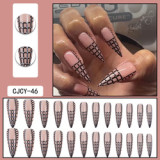 New ideal party ballerina designer press on nails & short & toe manicure extreme long artificial nails