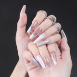 New ideal party ballerina designer press on nails & short & toe manicure extreme long artificial nails