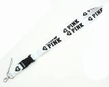 High Quality Neck Custom Polyester Pink Style Lanyards ID Card Keychain