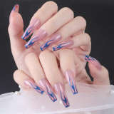 New ideal party ballerina designer press on nails & short & toe manicure extreme long artificial nails