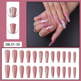 New ideal party ballerina designer press on nails & short & toe manicure extreme long artificial nails